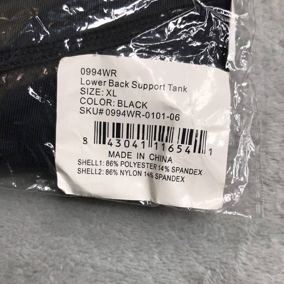 Tommie Copper Lower Back Support Tank & Capri Leggings in Black Size XL New - Picture 3 of 9